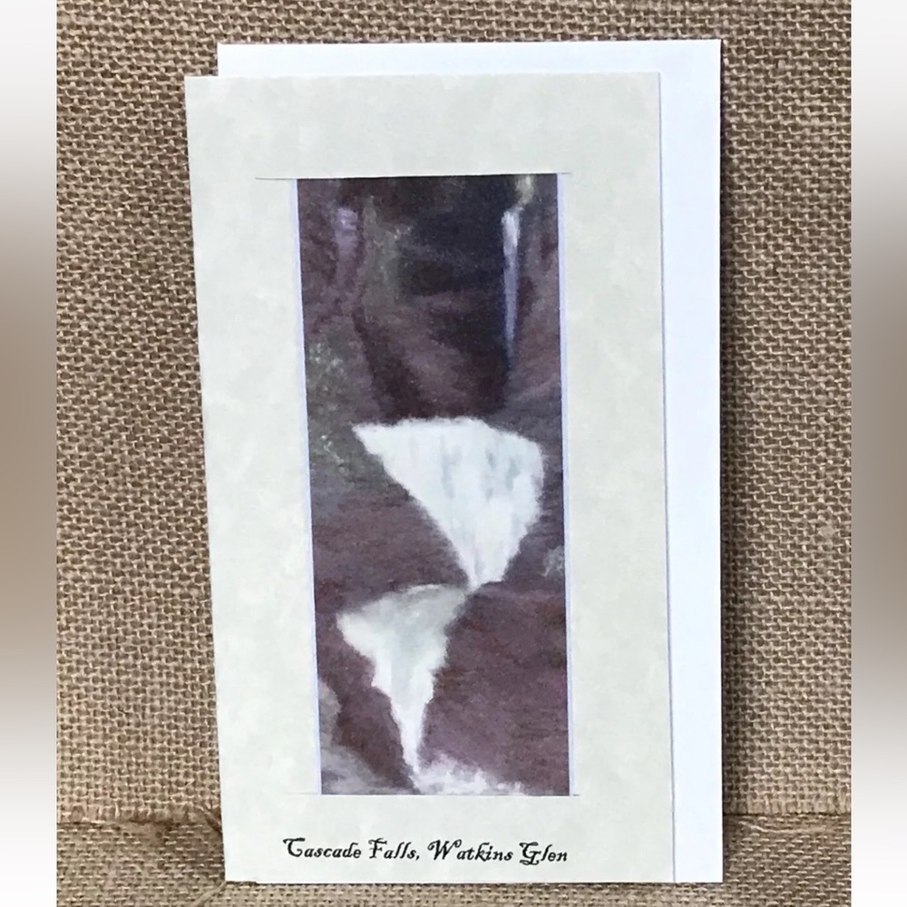 Bookmark Note Card Dory Romanowski Art Cascade Falls Watkins Glen Framable